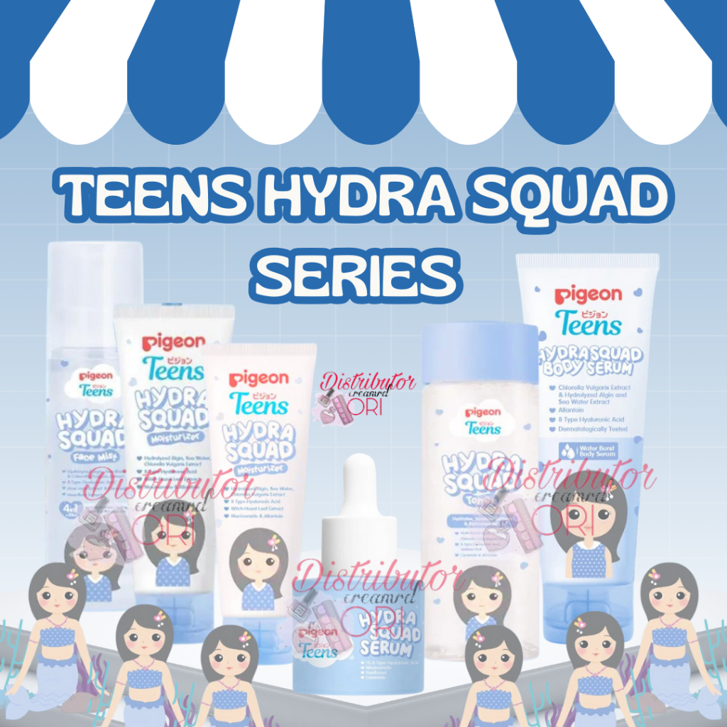 PIGEON TEENS HYDRA SQUAD SERIES | MOISTURIZER 50ML | TONER | SERUM | FACE MIST | SLEEPING MASK