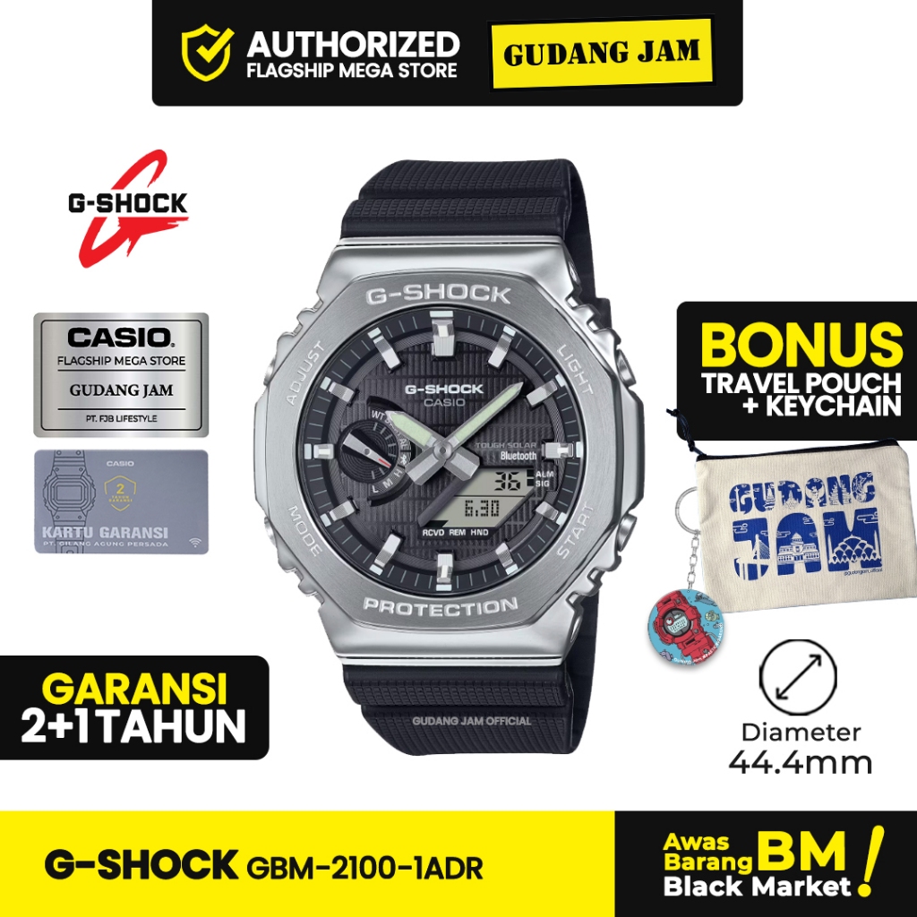 Jam Tangan Pria G-Shock GBM-2100-1ADR Analog Digital G-Steel Original