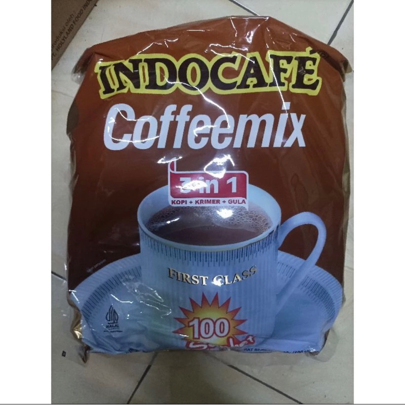 

kopi indocofe coffe mix 3 in 1 Bag 100x20g