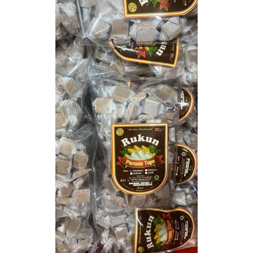 

Snack/Cemilan/Makanan Ringan Permen Tape Rukun 500 gr