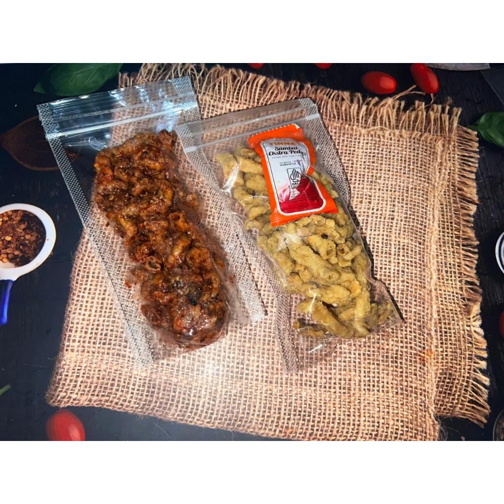 

Keripik Usus Ayam Pedas Daun Jeruk