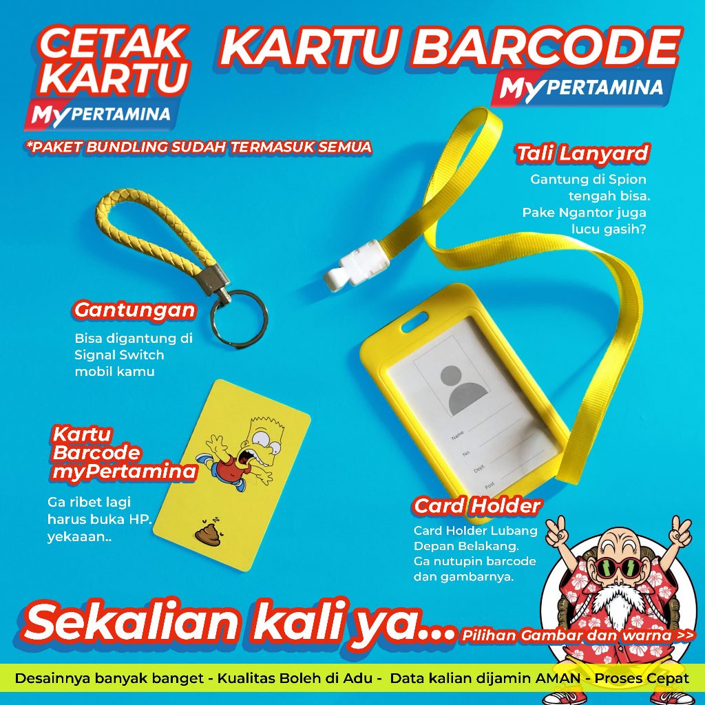 

PAKET KARTU+LANYARD BUNDLING BIKIN KARTU BARCODE PERTAMINA MOBIL PVC ID CARD MYPERTAMINA KARTU ISI BENSIN
