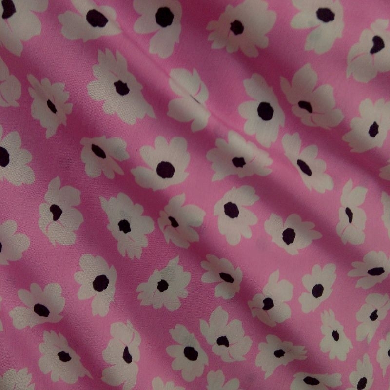 kain katun silky motif bunga - kain katun silky meteran - kain katun - kain katun import  - kain kat