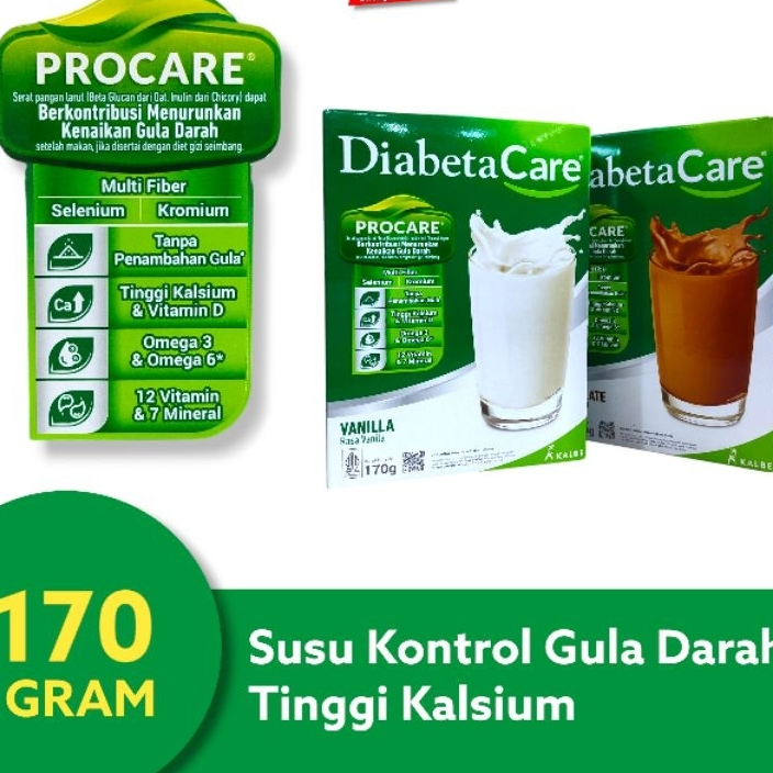 

SUSU DIABETACARE milk 170gr VANILA / COKLAT susu untuk kontrol gula darah diabeta care