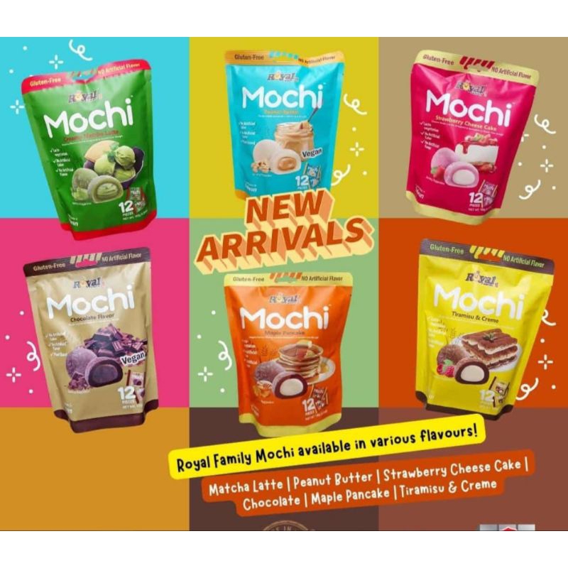 

READY NEW ROYAL FAMILY MOCHI 180GR (ISI 12PCS)