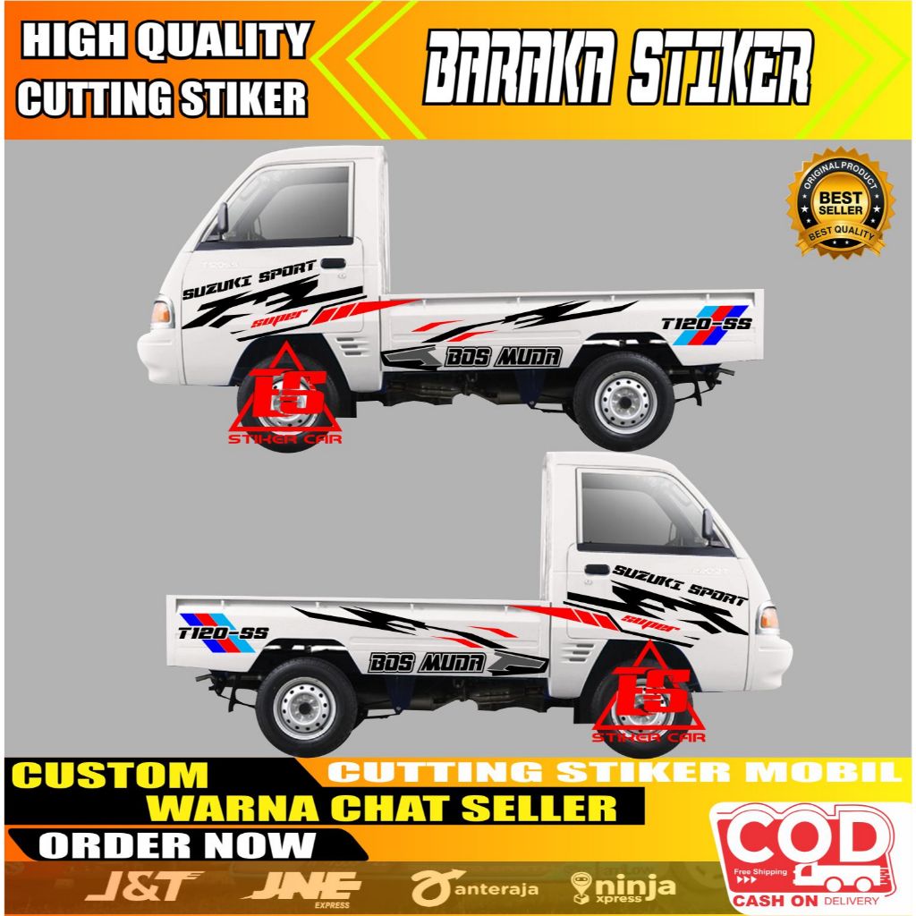 New Stiker Cutting Mobil Pick Up Futura Striping List Speed Racing Stiker Mobil Pickup Futura 1.5 ,C