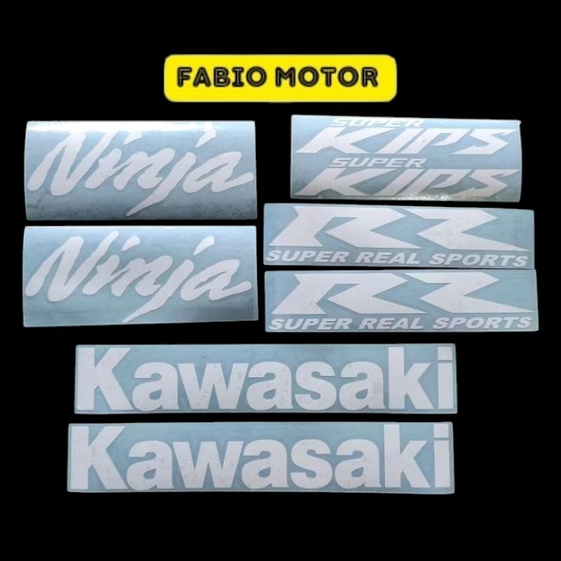 Stiker cutting Kawasaki New ninja rr new putih bisa dipernis