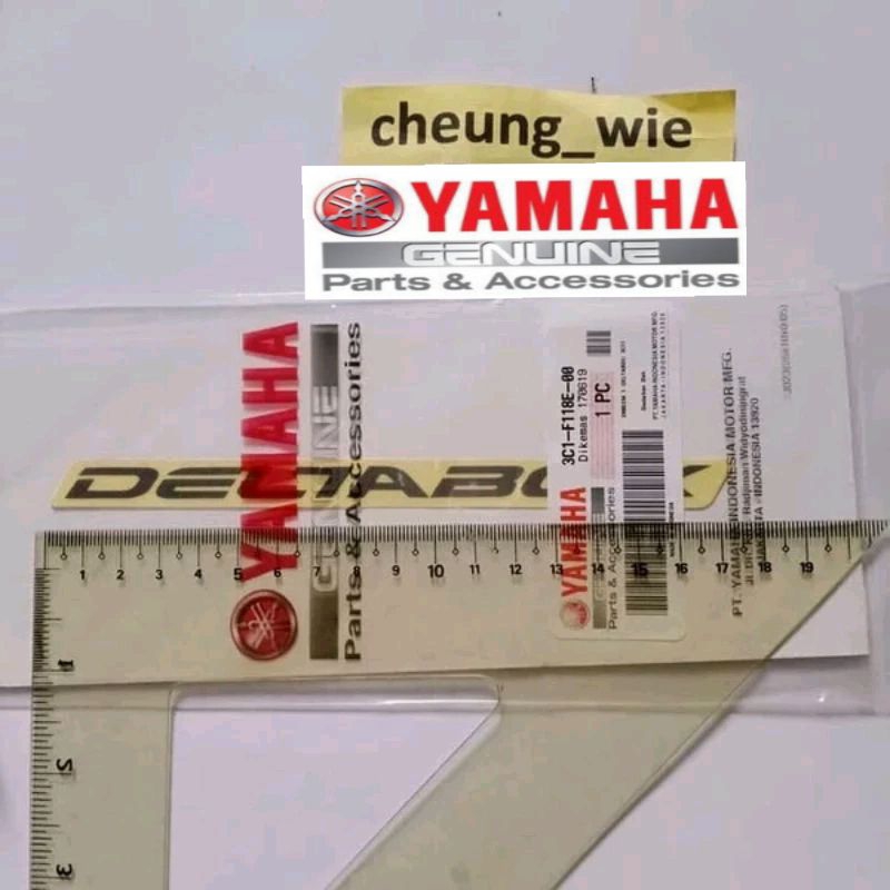 3C1-F118E-00 Stiker Rangka sasis Deltabox 1bh Yamaha Vixion 150 old ori YGP