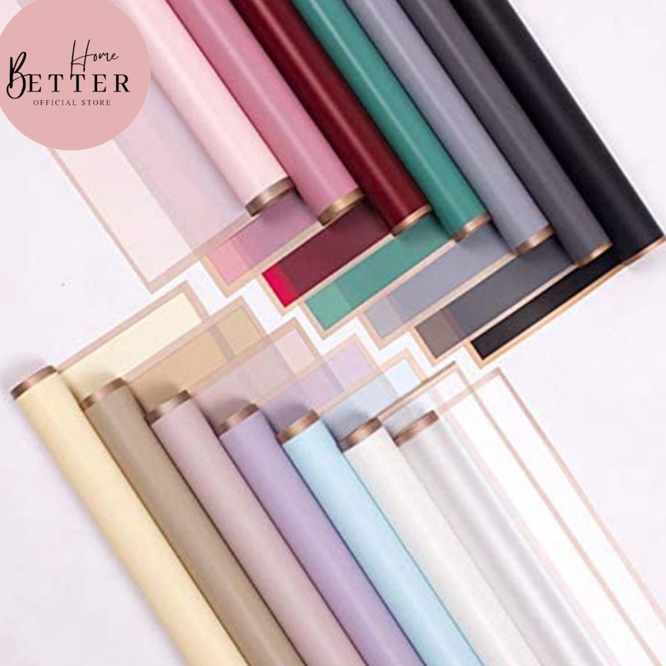 

Segera Dapatkan Better Home 2 LEMBAR Flower Wrapping Paper Cellophane Gold Line Color Waterproof Kertas Wrap Buket Bunga EMYAB