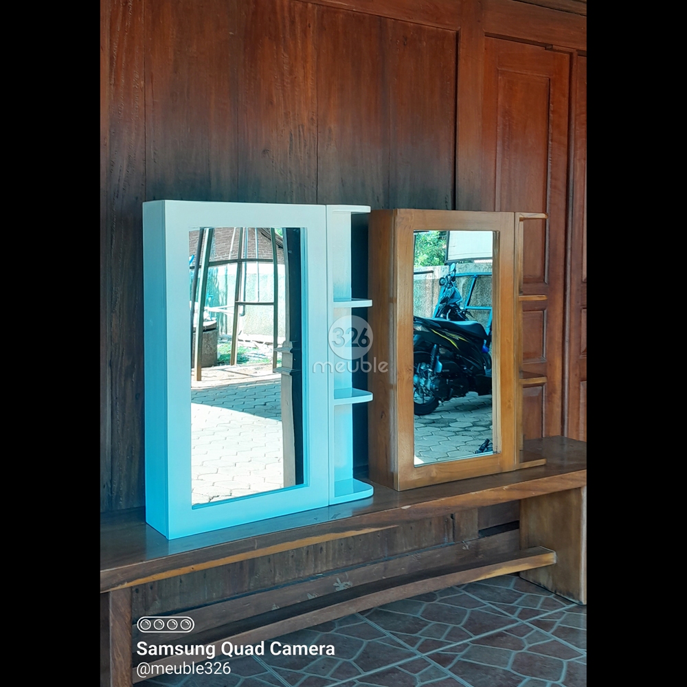 Rak Gantung Minimalis Jati - Rak Dinding Jati - Rak Meja Rias - Rak Kamar Mandi