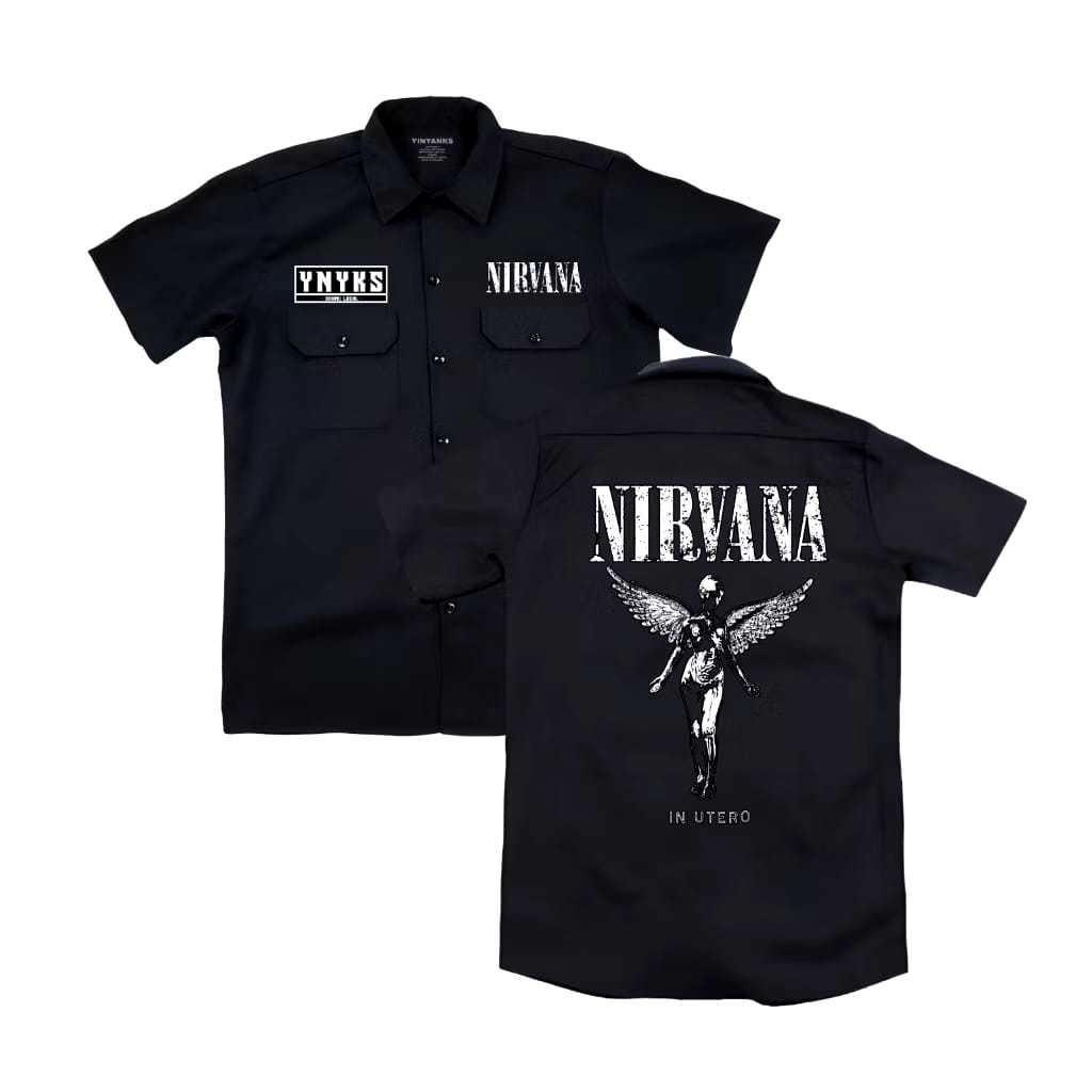 TAKESHI CLOTHING Workshirt  NIRVANA IN UTERO kemeja kerja PDH