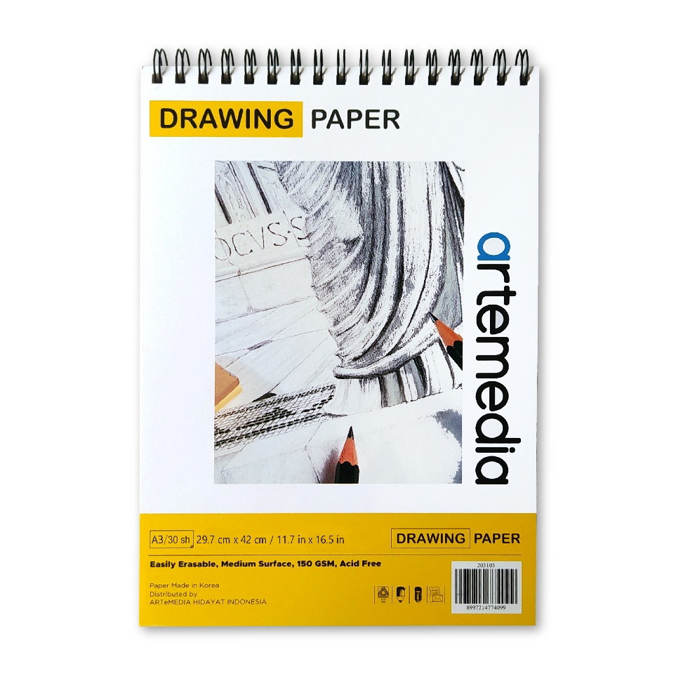 

Flash Product Artemedia Drawing Paper Book A3 Wire Bound Sketchbook