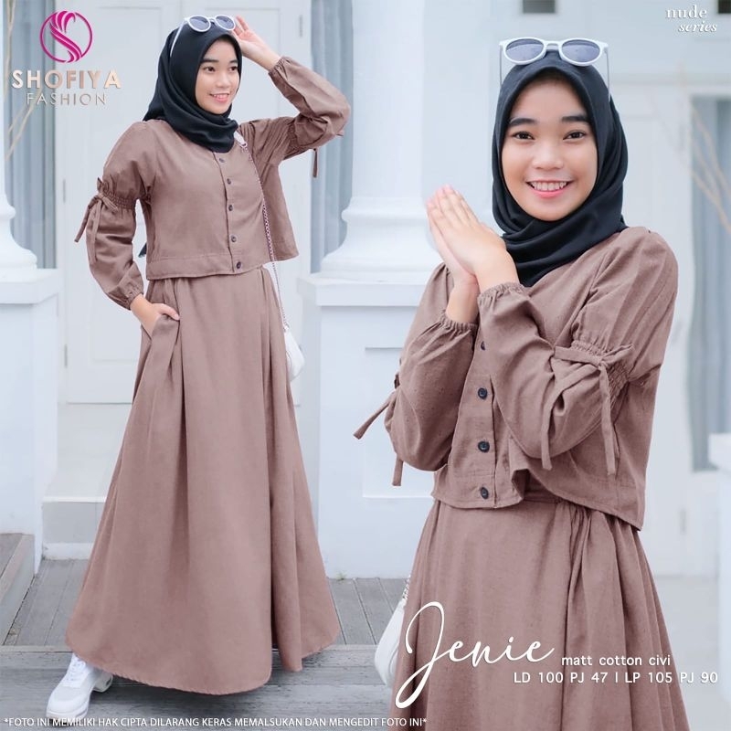 JENIE SET Rok dan atasan cotton CIVI shofiya18 by Saida DeeR
