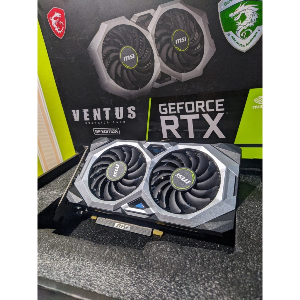 GARANSI 2025 VGA MSI RTX 2060 SUPER 8GB DDR6 LIKENEW RTX2060 SUPER FULLSET