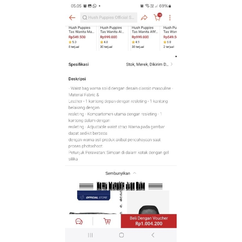 Waist Bag Hush Puppies Original