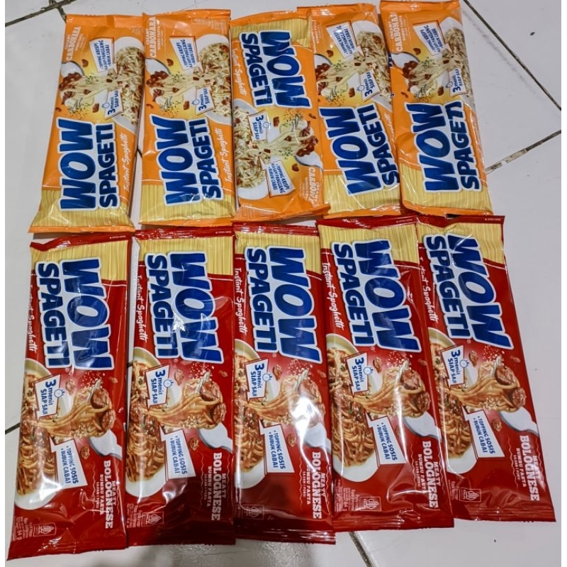 

VIRAL! PROMO 10 PCS MIE WOW SPAGETI CREAMY CARBONARA & MEATY BOLOGNESE 1 VARIAN ATAU BISA CAMPUR