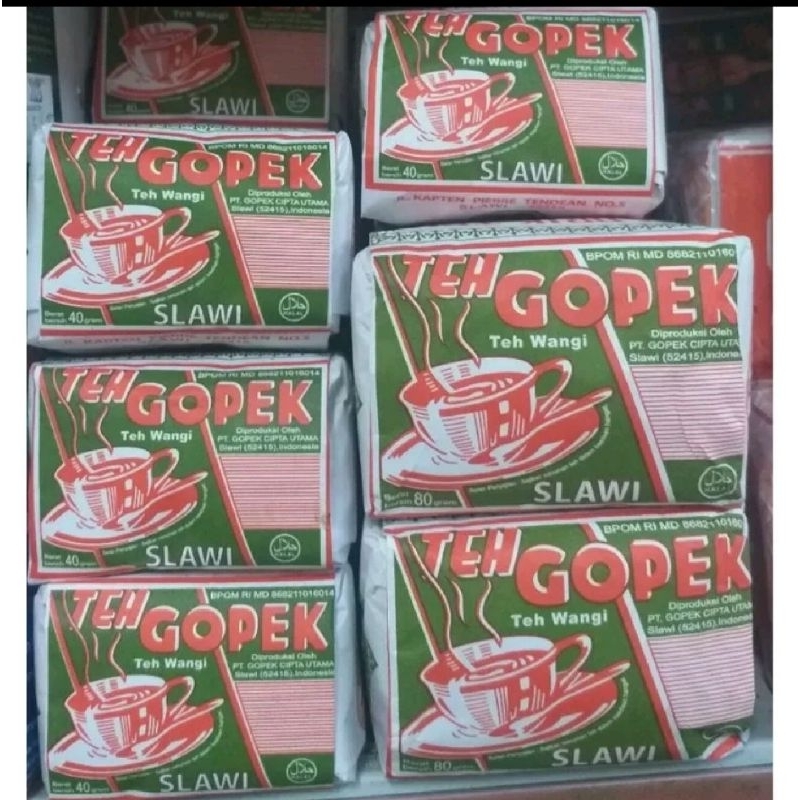 

Teh Gopek Wangi Slawi Bpom 1 pack isi 10 pcs