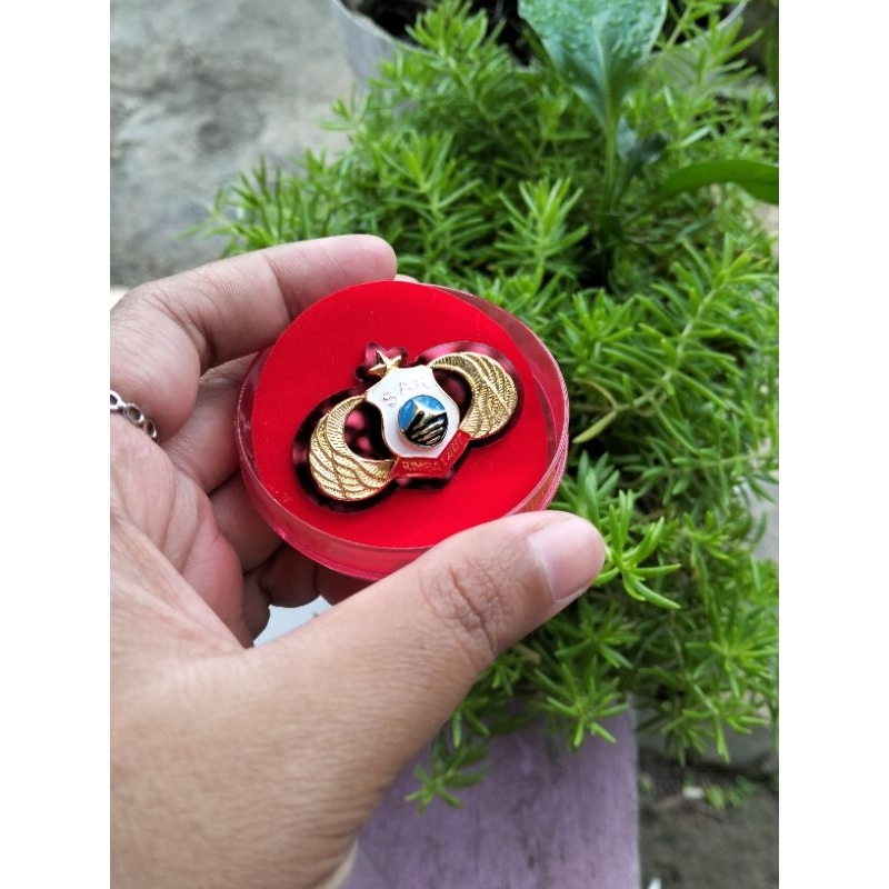 pin sar rimba laut polri/pin logam Kuningan premium