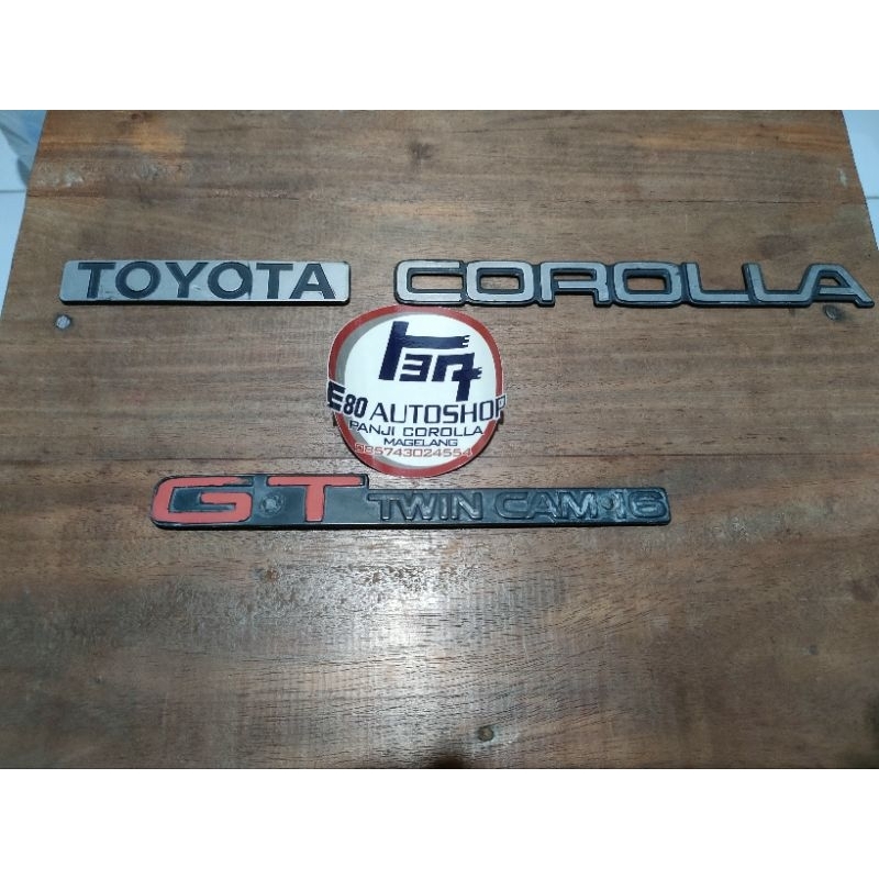 emblem bagasi corolla twincam