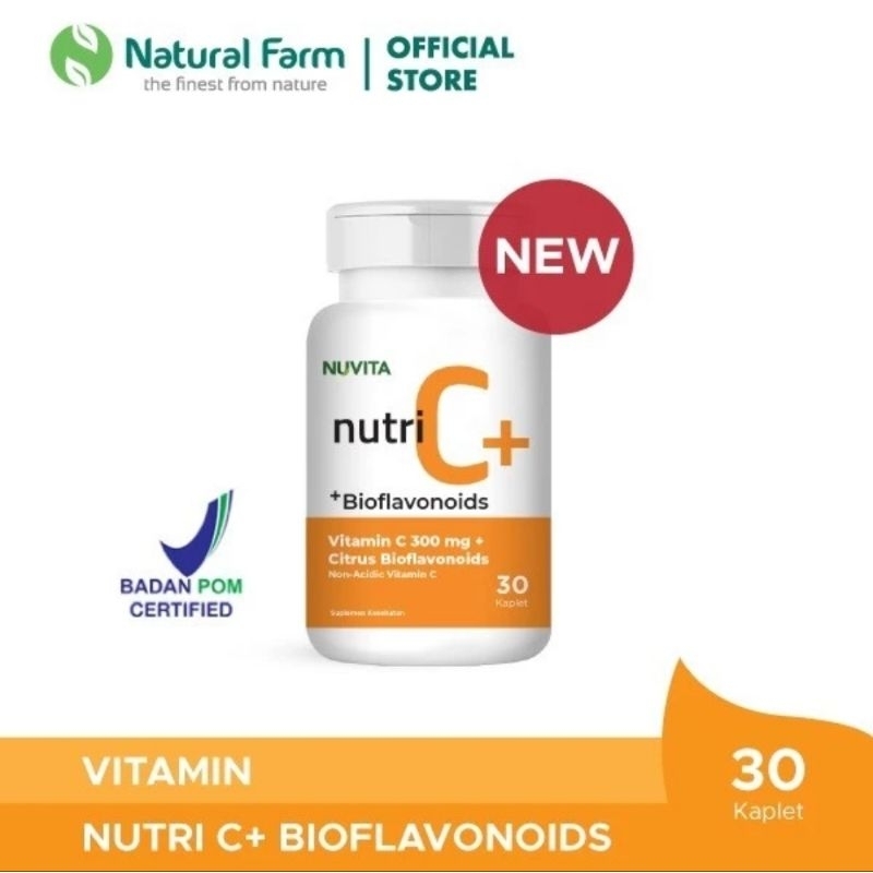 nuvita nutri c + citrus bio flavonoids bioflavonoids 30 caplets kaplet vitamin c