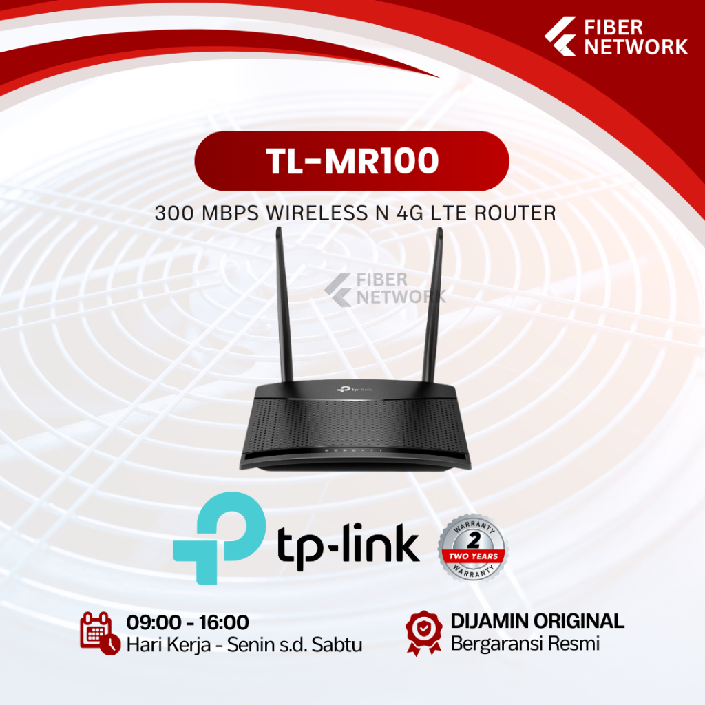 Tp-link TL-MR100 4G LTE Router 300 Mbps Wireless N 4G Router MR100 - TL-MR100