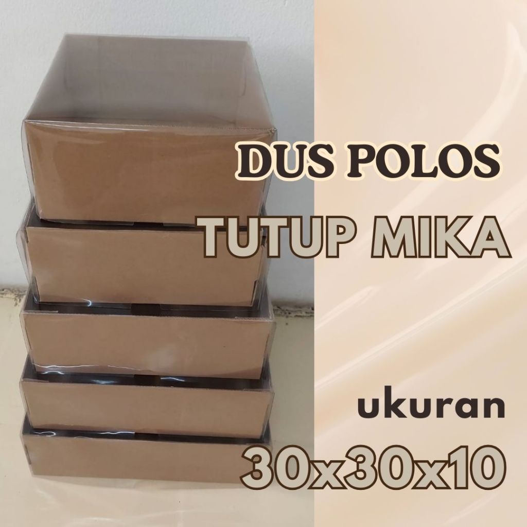 

30 x 30 x 10 Dus polos tutup mika marmer cake hampers pudding dalam full laminating