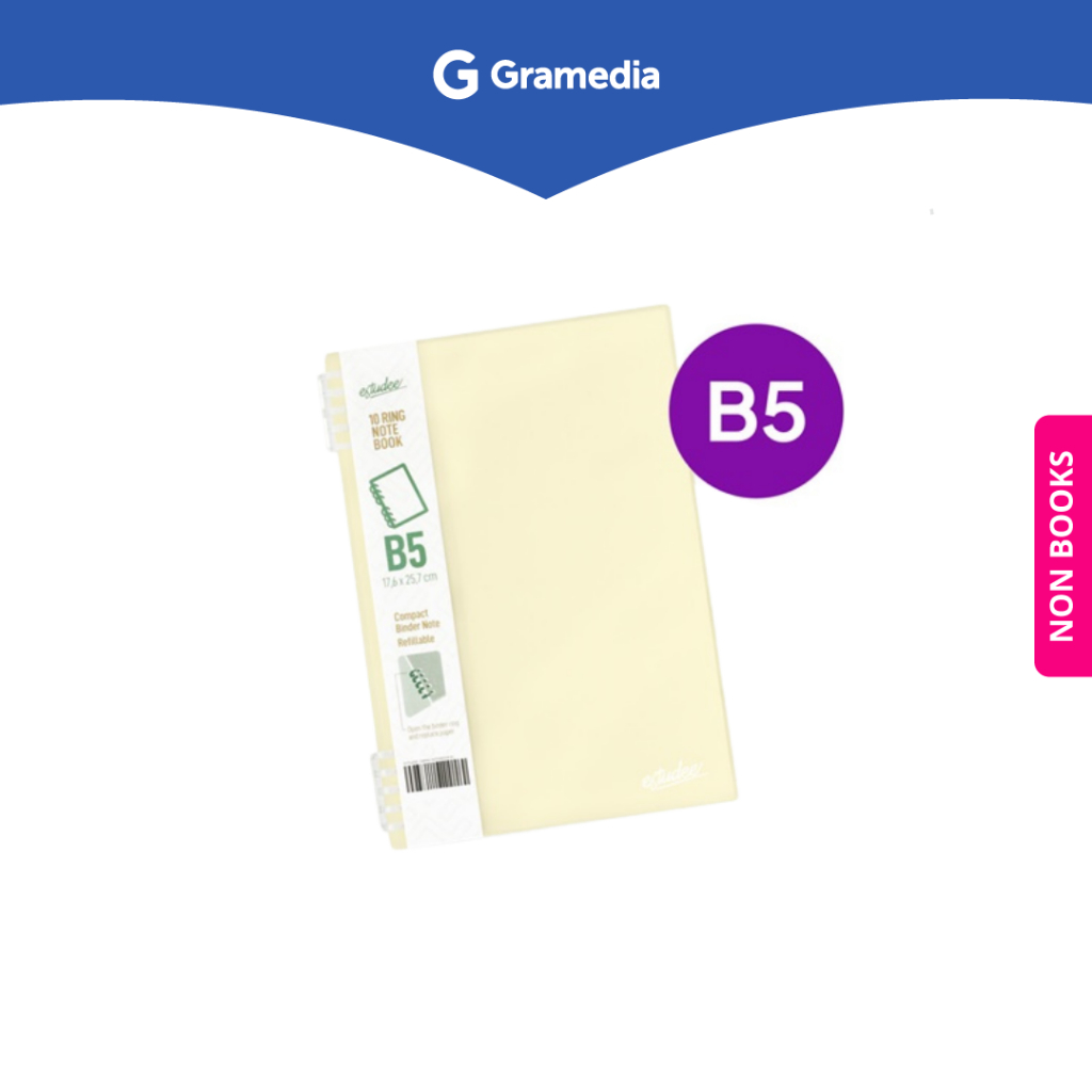

Gramedia Depok - ESTUDEE 10RING NOTEBOOK B5 IVORY
