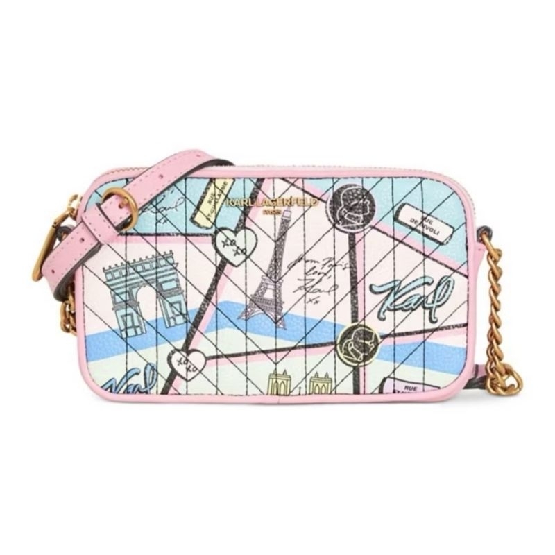 NEW KARL LAGERFELD KAROLINA SLING BAG 100% ORIGINAL