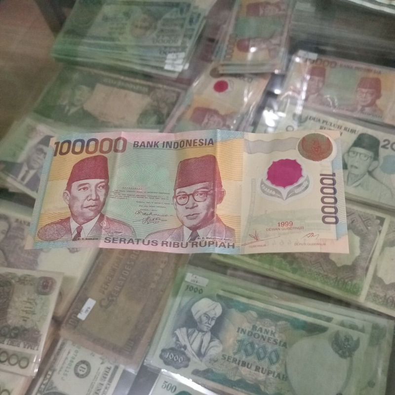 uang kuno indonesia 100000 polimer 1999 asli murah