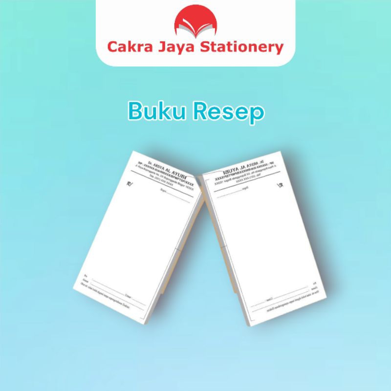 

CUSTOME CETAK NOTA RESEP UKURAN 1/3 F4 (21 X 11 CM) 15 BUKU