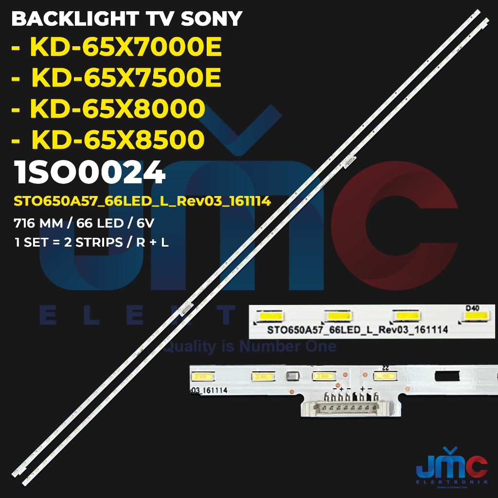 Backlight TV SONY 65 Inch KD-65X7000E KD-65X8000 KD-65X8500 STO650A57_66LED_L_Rev03