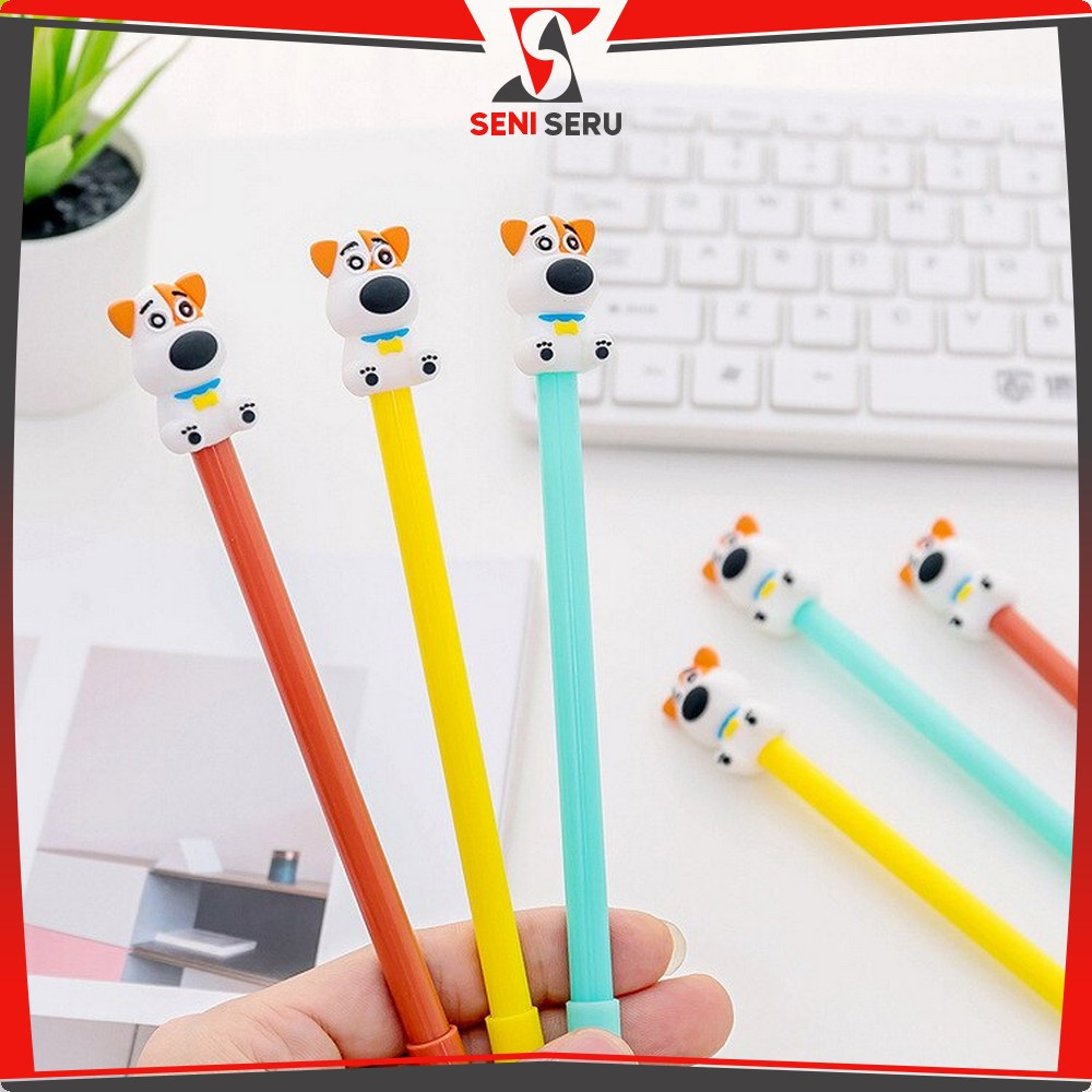 

Pena Cair Doggie Perlengkapan Alat Tulis Sekolah Kantor Ballpoint Korean Style / Pulpen Gel Karakter Puppy Lucu 0.5mm Motif Polos Seni Seru A47