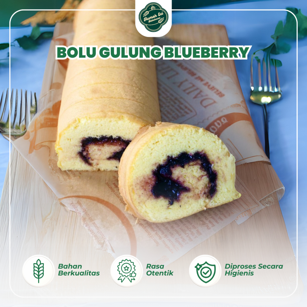 

Bolu Gulung Selai Blueberry Homemade Bakery Rumah Eci Bakehouse