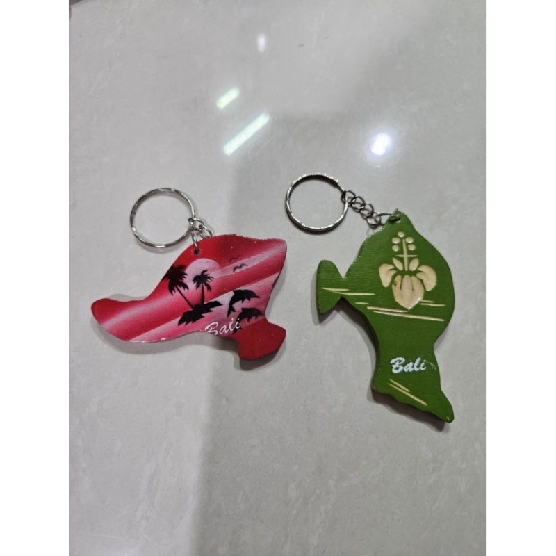 GANTUNGAN KUNCI KAYU BALI WOODEN KEYCHAIN OLEH OLEH BALI SOUVENIRS