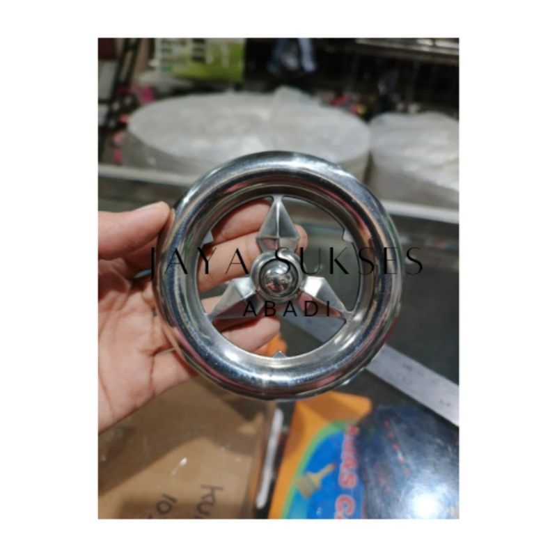 Ornamen/ aksesoris pagar gelang ring stenlis mercy tampilan 2 sisi diameter 10 cm
