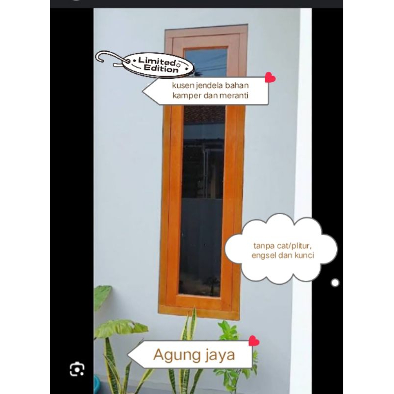 1 set kusen+jendela bahan kayu meranti dan kamper fast respon