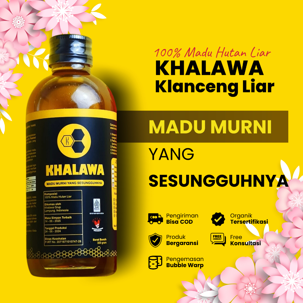 

Madu Klanceng Liar Asli Murni 100% tanpa Campuran KHALAWA Madu Hutan Herbal Mentah Raw Ori Pure