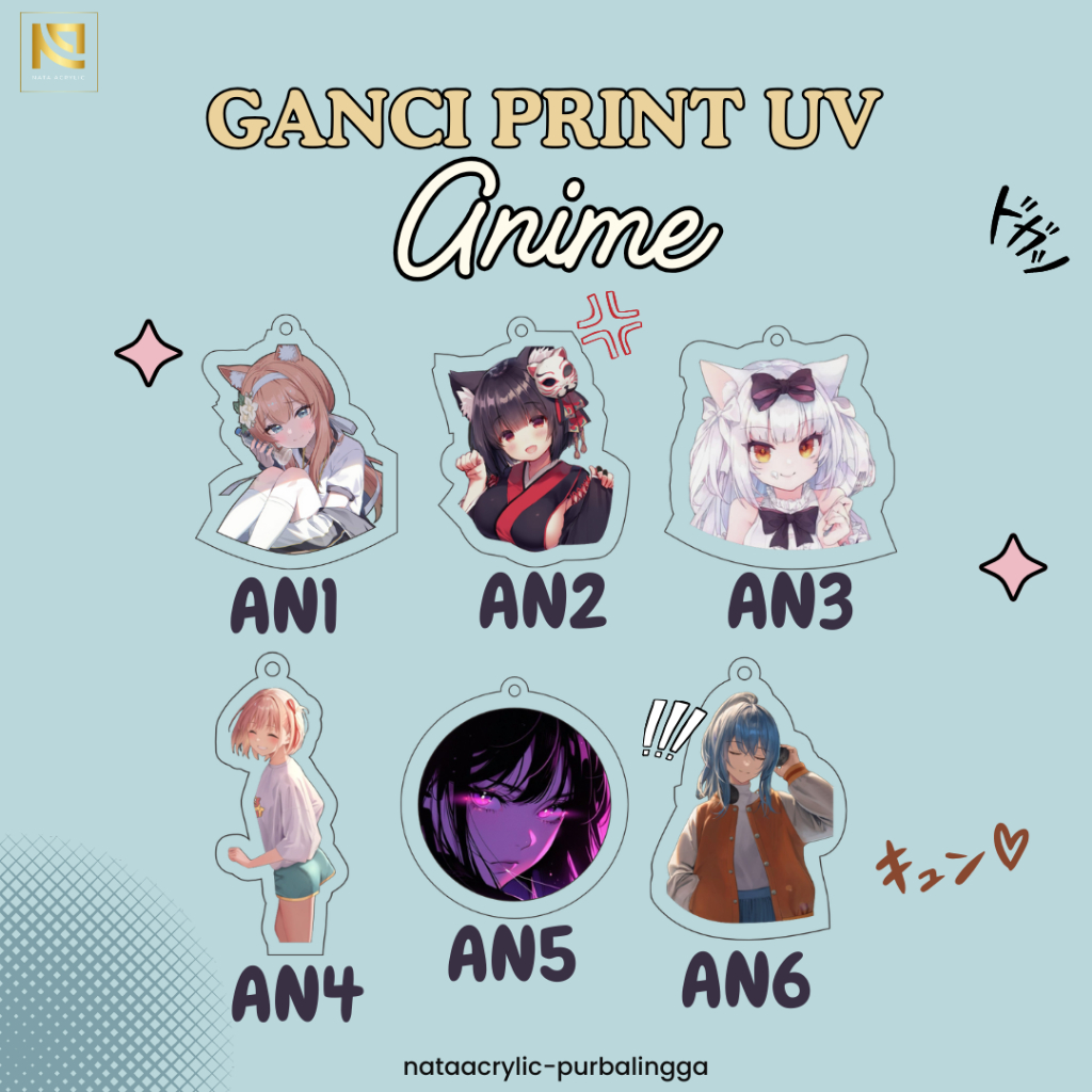 Gantungan Kuncu Print UV Custom | Keychain Custom Acrylic UV Print