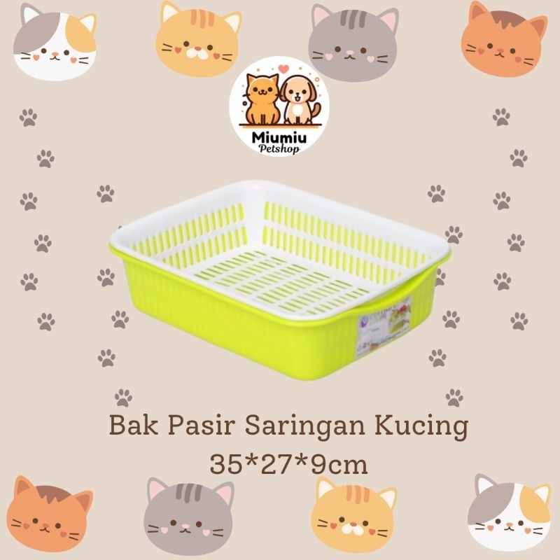 Bak Pasir Saringan Kucing Kotak Pasir Anabul
