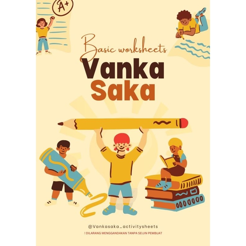 PRINTABLE Worksheets Activity Sheets Lembar Kerja Anak Usia Basic 2-3 Tahun