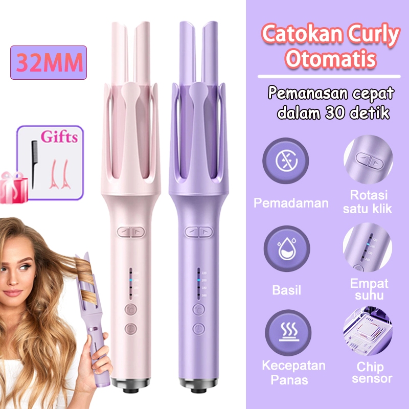 Catokan Rambut Curly Hair  Catokan Keriting Otomatis TahanLama 32mm Iron Ion Negatif catok rambut