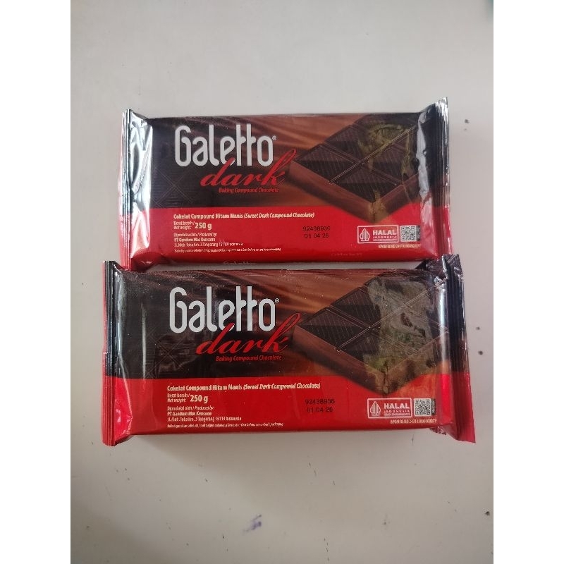 

GALETTO DARK 250gr coklat batang