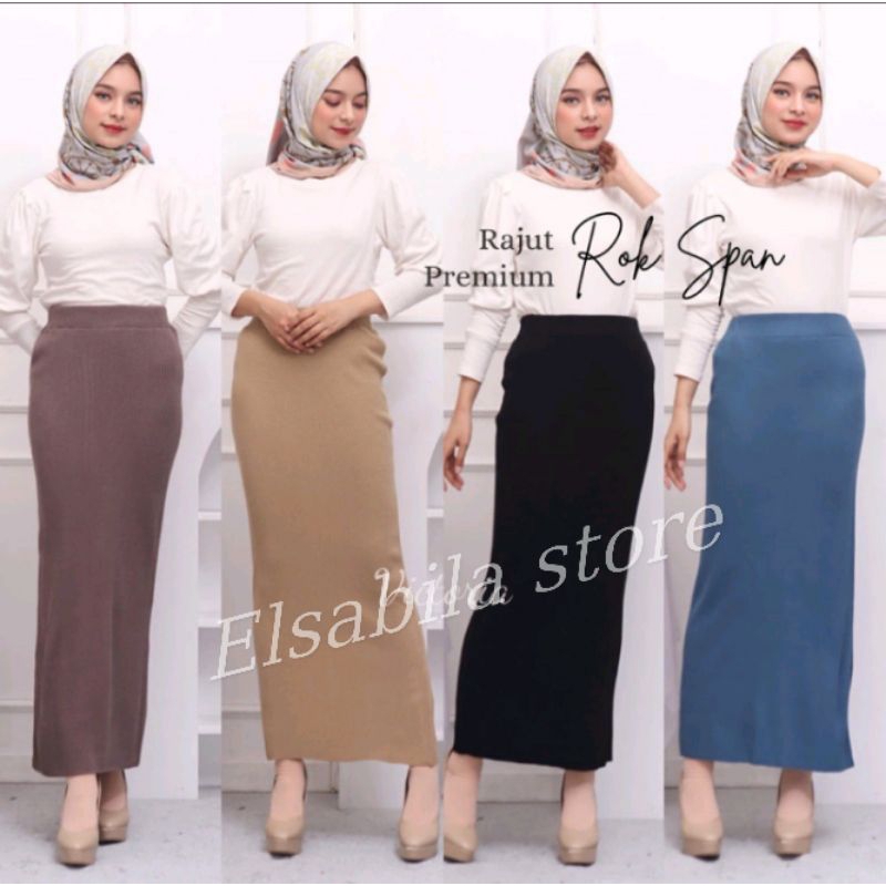ROK SPAN RAJUT / ROK BEST SELLER / / BAWAHAN WANITA RAJUT / OOTD HIJAB NON HIJAB / ROK SPAN KEKINIAN