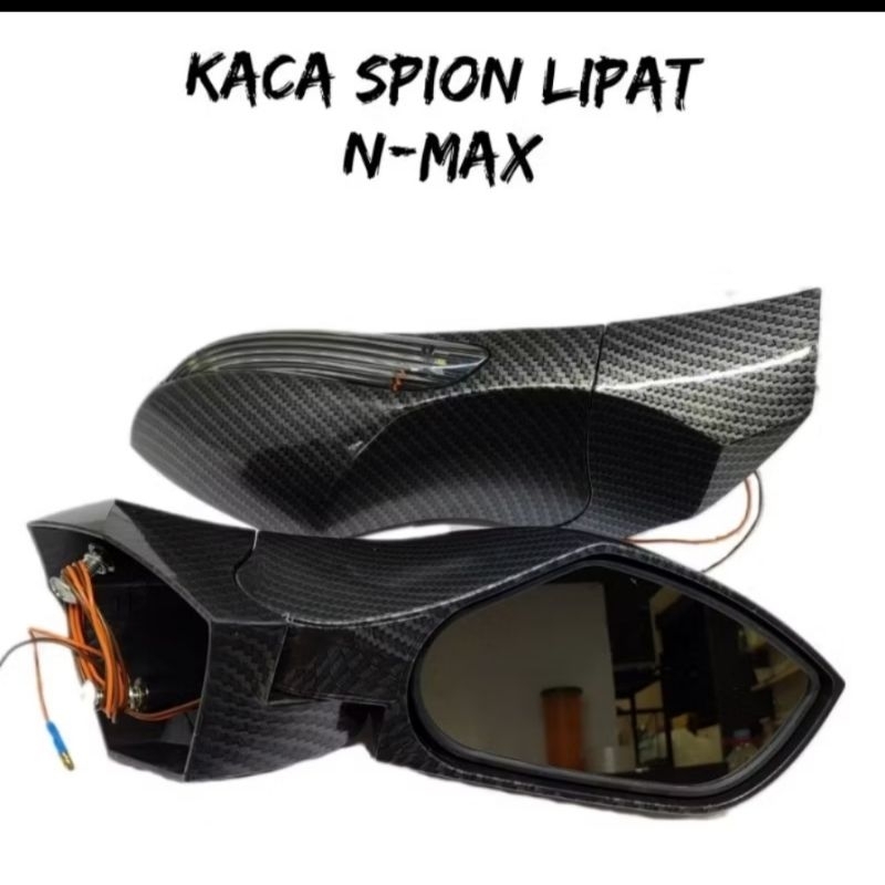 KACA SPION LIPAT N-MAX KARBON/ SPION LIPAT YAMAHA NMAX LIPAT/ SIDE MIROR LED SENJA