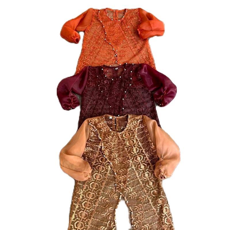 Outer Brokat Anak Silang Atasan Anak Perempuan mix Organza Baju Lebaran Terbaru