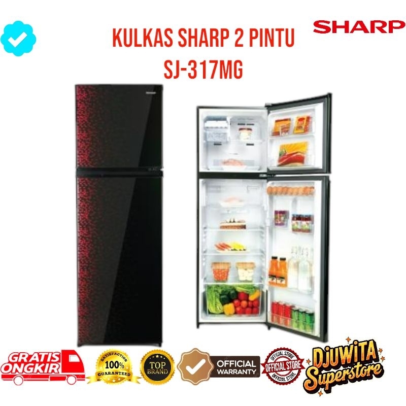 KULKAS SHARP 2 PINTU SJ-317MG 256 LITER