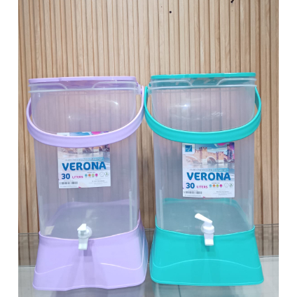 DRINK JAR EZY VERONA 30LT/WADAH AIR MINUM/DISPENSER AIR/TEMPAT AIR MINUM PLASTIK/DIDPENSER AIR DENGA