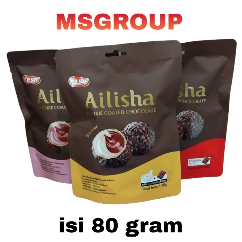 

AILISHA Coklat cookies ailisha chocolate ailisha chco strowbeery ailisha choco milk isi 80 gram