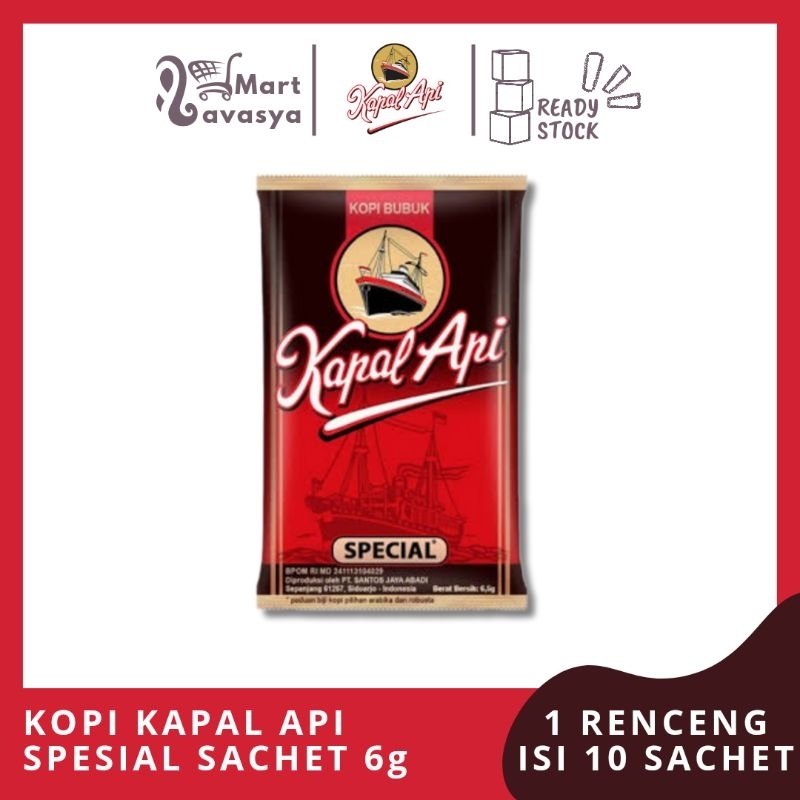 

KOPI KAPAL API SPESIAL SACHET 6g - 1 RENCENG ISI 10 SACHET - KOTA BANDUNG - LAVASYA MART