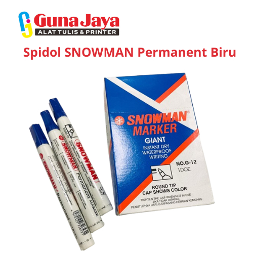 

Spidol SNOWMAN Permanent Biru untuk Tulis di Berbagai Permukaan